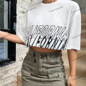 Crop CKOD-232913 Mektup Baskılı Kadın