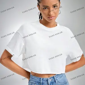 Crop CKOD-232913 Yaz Kıyafetleri Düşük Omuz Düz Crop CKOD-232913 Top