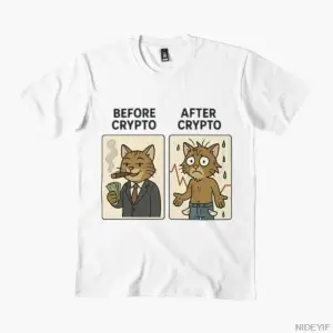 CRYPTO ÖNEMDE Erkek Kadın Tişörtleri %100 Pamuklu Tişörtler Kısa Kollu Üstler 1215-2