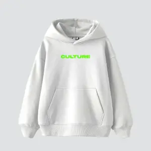 Culture Etnik Baskılı Oversize Unisex Premium Beyaz