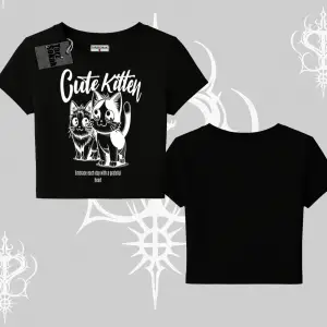 Cute Kitten Yazılı Sevimli Kedi Baskılı Babby Tee Tshirt