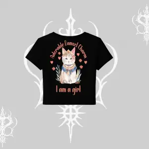 Cute Princess Kedi Tasarımlı Arka Baskılı Babby Tee Tshirt