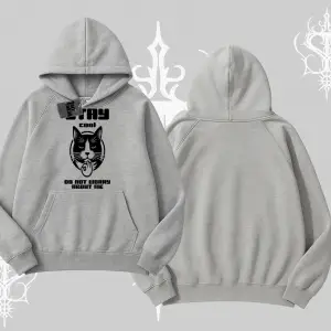 Cuteness Overload Kedi Baskılı Kapşonlu Sweatshirt