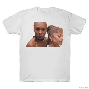 Cynthia ve Ariana Meme Erkek Kadın T-shirt % 100% Pamuklu Tişörtler Kısa Kollu Üstler J128