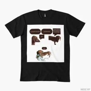 Dachshund erkekler ve kadınlar için tişört gibi olabilir %100 pamuklu tişörtler kısa kollu üs