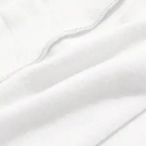 Dağ ve Güneş Desenli Damla Omuz Sweatshirt Beyaz