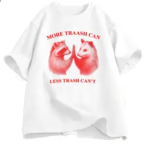 Daha fazla çöp tenekesi daha az çöp tenekesi t T-shirt pamuk boy erkek giyim grafik Tees Unis 3002