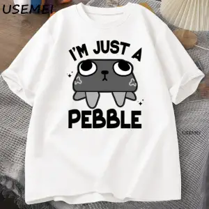 Dandys World Pebble Its Just A Pebble T Shirt Komik Grafik Tees Kısa Kollu Tişört Nefes Rah 2922