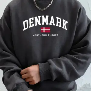 Danimarka Kuzey Avrupa Bayrağı Baskı Üstleri Erkekler Yumuşak Moda Kapşonlu Spor Polar Sokak
