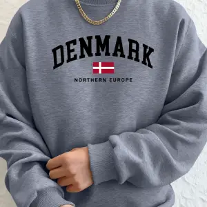 Danimarka Kuzey Avrupa Bayrağı Baskı Üstleri Erkekler Yumuşak Moda Kapşonlu Spor Polar Sokak
