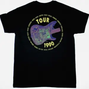 DAVID BOWIE ZIGGY STARDUST 1972 WORLD TOUR NEW BLACK T-SHIRT ÖN VE ARAKA BASKILI