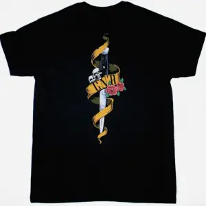DAVID GILMOUR ABOUT FACE TOUR 1984 NEW BLACK T-SHIRT ÖN VE ARAKA BASKILI