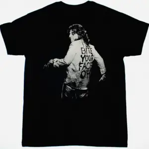 DAVID LEE ROTH CRAZY FROM THE HEAT NEW BLACK T-SHIRT ÖN VE ARAKA BASKILI