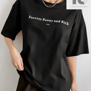 Dazy-Les Slogan Grafikli Düşük Omuzlu Tişört