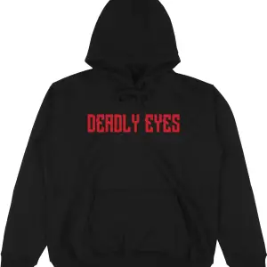 Deadly Eyes Oversize Unisex Kapüşonlu Sweatshirt Hoodie Siyah