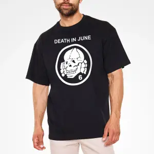 Death In June Siyah Unisex Oversize Tişört T-shirt