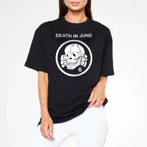 Death In June Siyah Unisex Oversize Tişört T-shirt