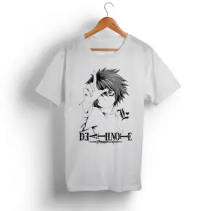 Death Note L Anime Siyah Tişört