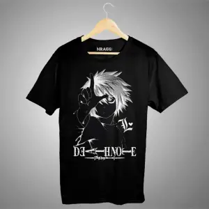 Death Note L Anime Siyah Tişört