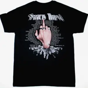 DEEP PURPLE COLLECTION NEW BLACK T-SHIRT ÖN VE ARAKA BASKILI