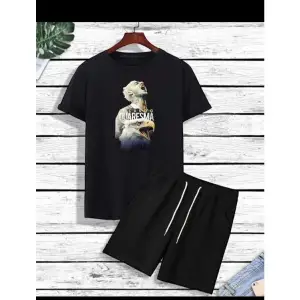 deep & qaiser QUARESMAAA BASKILI SİYAH KOMBİN QQUARESMAA