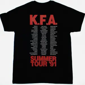 DEF LEPPARD HYSTERIA 87 NEW BLACK T-SHIRT ÖN VE ARAKA BASKILI