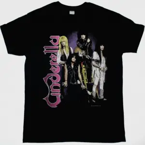 DEF LEPPARD HYSTERIA NEW BLACK T-SHIRT ÖN VE ARAKA BASKILI