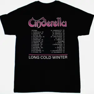 DEF LEPPARD HYSTERIA NEW BLACK T-SHIRT ÖN VE ARAKA BASKILI