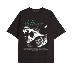 deftones oversize t-shirt siyah