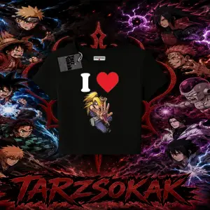 Deidara Naruto Anime Karakteri Kadın Baby Tee Beyaz