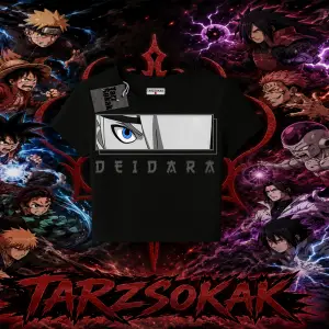 Deidara Naruto Anime Karakteri Kadın Baby Tee Beyaz