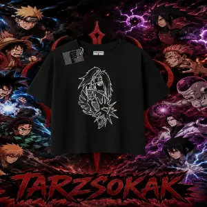 Deidara Naruto Anime Karakteri Kadın Crop Tişört Beyaz