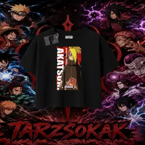 Deidara Naruto Anime Karakteri Kadın Crop Tişört Beyaz