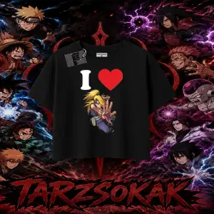 Deidara Naruto Anime Karakteri Kadın Crop Tişört Beyaz
