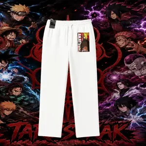 Deidara Naruto Anime Karakteri Unisex Baggy Eşofman Altı Beyaz