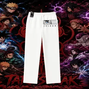 Deidara Naruto Anime Karakteri Unisex Baggy Eşofman Altı Beyaz
