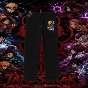 Deidara Naruto Anime Karakteri Unisex Baggy Eşofman Altı Beyaz