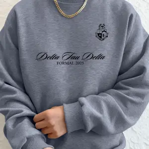 Delta Tau Delta Resmi 2025 Baskılı Spor Sonbahar Tişörtü Erkek Gevşek Günlük Kapüşonlu Üst Te