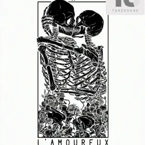 Deniart İskelet ve Harf Grafikli Düşük Omuzlu Longline Tişört