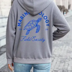 Deniz Biyolojisi Kaplumbağa Baskılı Kapüşonlu Üstler Kadın Kışlık Polar Sıcak Kazaklar Günlük