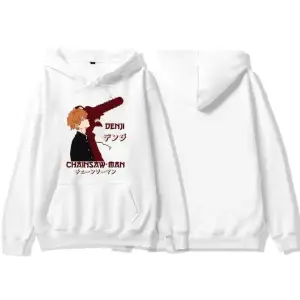 Denji Anime Tişörtü Testere Adam Manga 14993 Beyaz