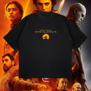 Dennis Villeneuve Baskılı Oversize Unisex Pamuklu Nefes Alan Kalın Kumaşlı