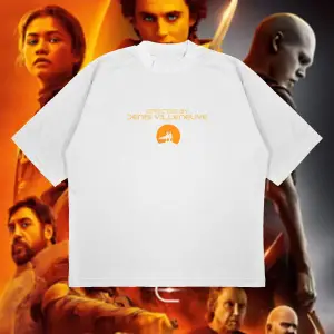 Dennis Villeneuve Baskılı Oversize Unisex Pamuklu Nefes Alan Kalın Kumaşlı