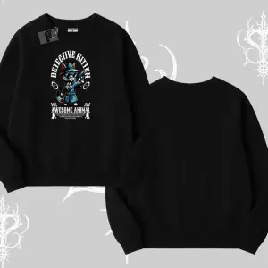 Detective Kitten Kedi Baskılı Biskilet Sweatshirt