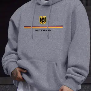 Deutschland Mektup Yaratıcı Baskı Unisex Spor Giysileri Sıcak Polar Kazak Sonbahar Spor Giysi