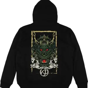 Devil Siyah Oversize Unisex Kapüşonlu Sweatshirt Hoodie