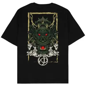 Devil Siyah Oversize Unisex T-shirt