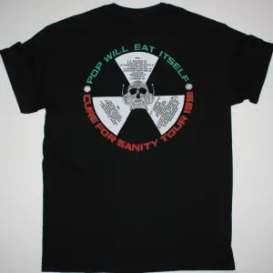 DIE KRUPPS I 92 NEW BLACK T-SHIRT ÖN VE ARAKA BASKILI