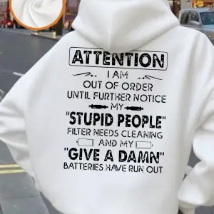 Dikkat Komik İfadeler Baskılı Kapüşonlu Üstler Kadınlar Kışlık Polar Sıcak Kazak Bol Cepli Sw