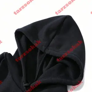 Dinozorlar Kaktüs Üzerinde Baskılı Erkek Kapüşonlu Üstü Sonbahar Cepli Sweatshirt Temel Polar